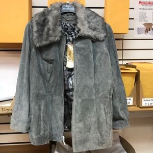 Leather lining beautiful coat